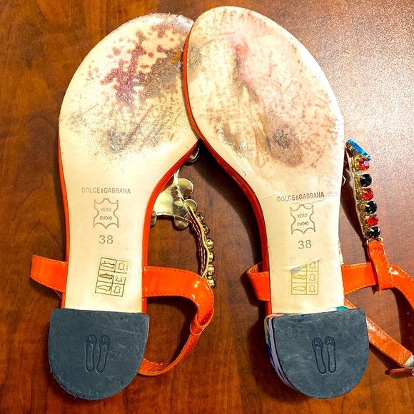 Dolce & Gabbana Embellished Thong Sandals - Picture 6 of 6